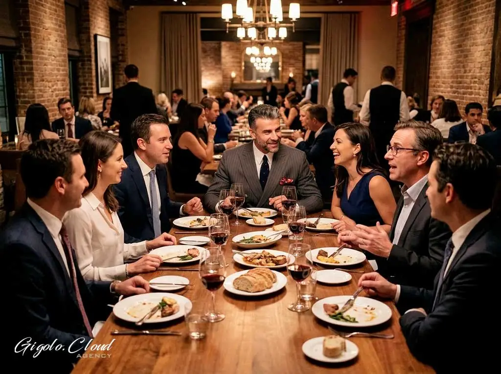 Cena aziendale senza partner? L'accompagnatore professionale per manager